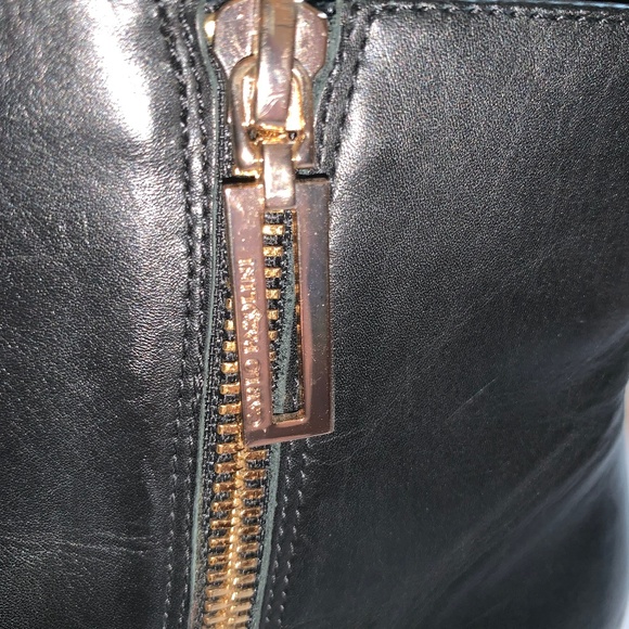 Carlo Pazolini Black Leather Zip Ankle Booties Size 6 - Picture 5 of 7